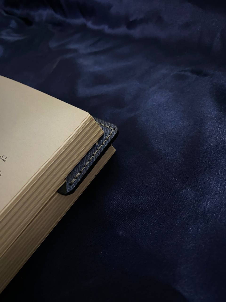 Blue corner bookmark