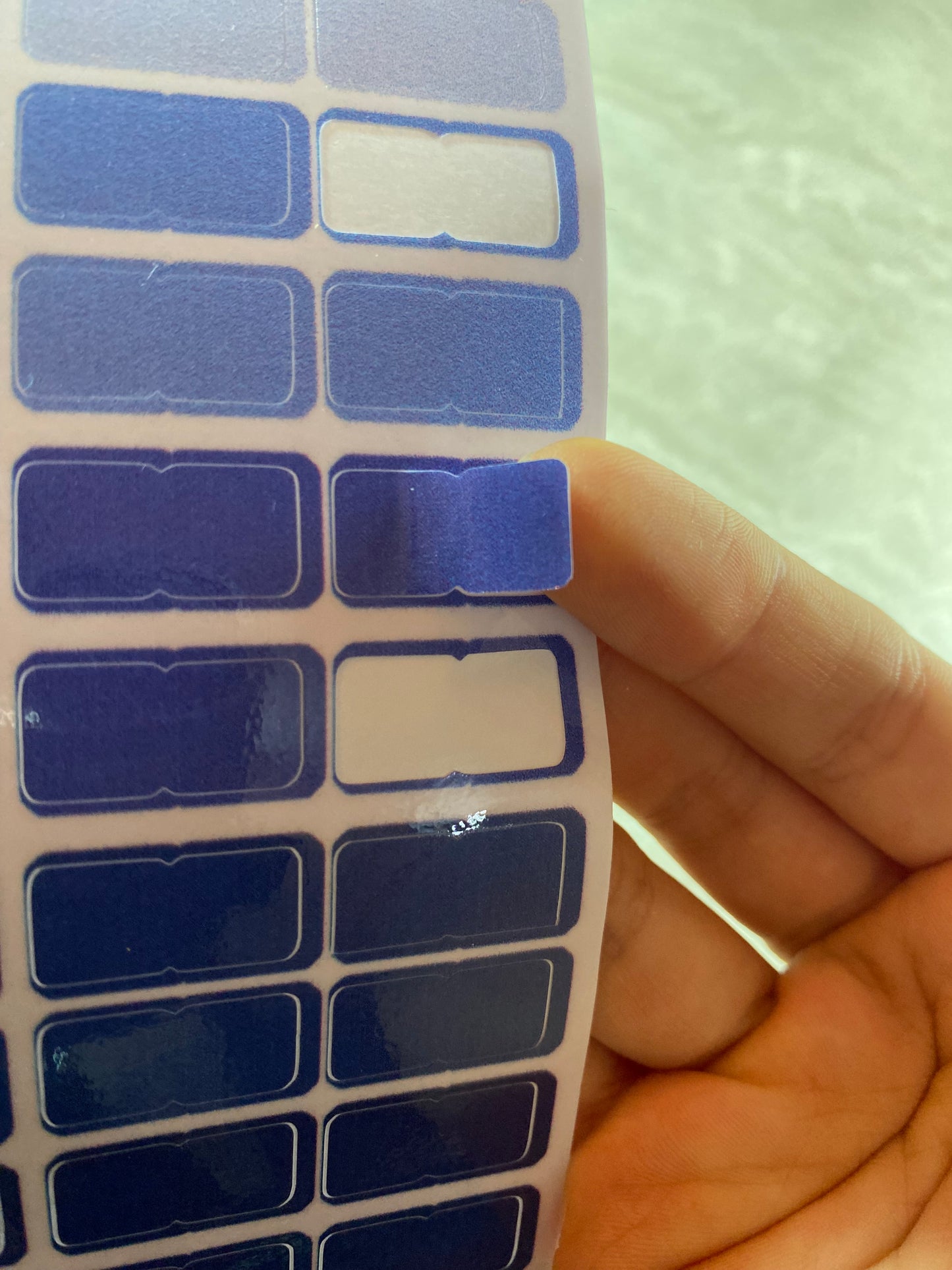 Plain Blue sticky taps