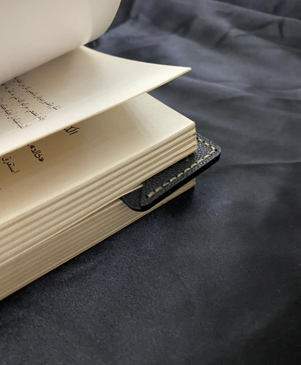 Black corner bookmark